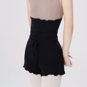 Women Knitted Waist-supporting Shorts for Yoga Teen Girls High Waist Dance Shorts Fitness Athletic Workout Pilates Short Pants