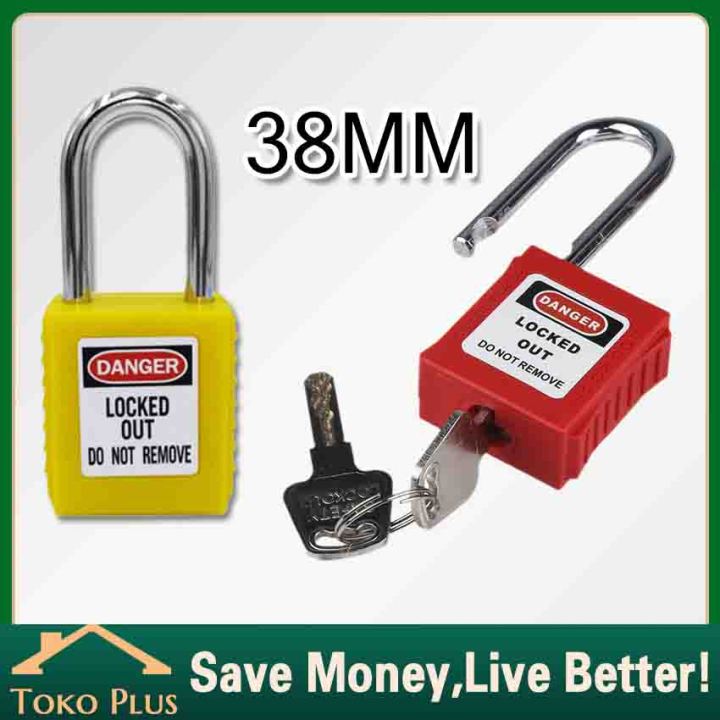 Loto Padlock Gembok Safety Equipment 38mm Merah dan Kuing Gembok Lockout Tagout Loto Safety Padlock