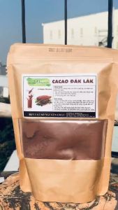 Bột Cacao nguyên chất 100% Daklak loại 1 500g (dạng túi lon pet ) bột ca cao Đắk Lắk nhà làm không đường thơm ngon...