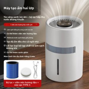 Máy Tạo Độ Ẩm TINSOL 4L HEPA Với Ion Âm Máy Lọc Không Khí Diện Tích Lớn Không Tạo Sương Mù Cho Phòng Ngủ Máy Khuếch Tán Hương Liệu Chạy Bằng USB