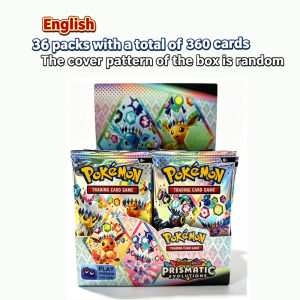 Bandai | 360Pcs Pokémon English TCG Box Eevee Prismatic Evolutions Rivals Black Bolt rare cards for fans to collect battle & trade