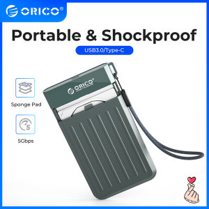 Orico 2.5 inch HDD Case External Hard Drive Case USB C 6Gbps HDD Case SATA to USB 3.1 Hard Drive Enclosure for 2.5" SSD/HDD Support UASP