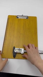 Wooden Clipboard Long with Scale Wood Clip Board Hard Board for School
