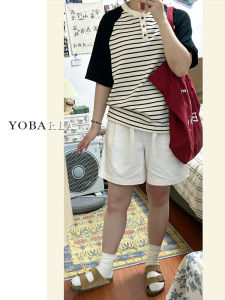 High-Waist Casual Shorts for Women YOBARLA Brand Lightweight Trousers Summer Style Loose Fit Big Size Shape-Wearing Pocket