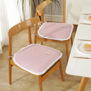 Đệm Ghế Bằng Vải Cotton Hàn Quốc Mùa Đông Ấm Áp Mùa Hè Mát Mẻ Đệm Ghế Học Sinh Màu Hồng Đệm Ghế Bọc Vải Họa Tiết Đơn Giản