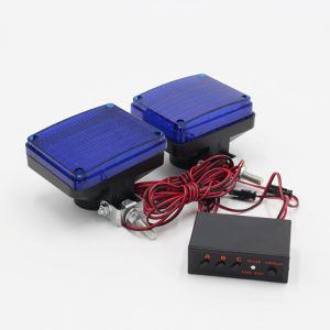 2 in 1 Universal Motorcycle LED red/blue Flashing lamp Police Motors Styling Led Signal light Safety Warning Indicator lights