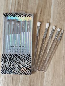 Portable Crystal Transparent Handle Animal Hair Makeup Brushes 5 Piece Set Eye Shadow Brush Cosmetic Tools Beauty Equipment