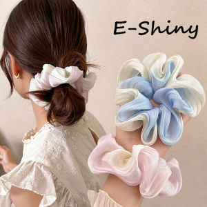 ที่คาดศีรษะลำไส้ใหญ่สไตล์นางฟ้าแสนหวานเชือกผมมวยอ่อนโยนเครื่องประดับผมตาข่าย