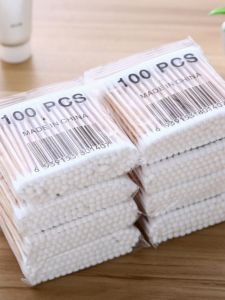 Economical Double-Headed Cotton Swabs Ear Cleaning Makeup Remover Cosmetic Tool Disposable Ear Buds Household Essential