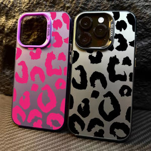 Leopard Print Phone Case for iPhone 17 Air 16E 16 15 14 11 Pro Max Plus 13 12 Mini X XS 8 7 Color Bumper Shockproof Hard Cover