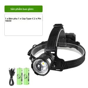 30000000LM Đèn Pha LED Sạc USB Mạnh Mẽ 3 Chế Độ Chống Nước Công Suất Cao 2000M Đèn Lồng Câu Cá Cho Cắm Trại Săn Bắn Công Việc