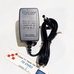 Adapter DC 12V - 1.25A (1250mA) / Đầu cắm 5.5mm X 2.1mm (Adapter chất lượng)