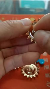 10pcs White Chrysanthemum Inlay Turquoise Decorative Buckle Conchos Screw Back Buttons DIY Leather Goods Accessories