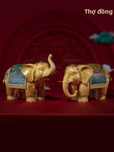 TONGSHIFU | Đồ Trang Trí Thủ Công Voi Đồng