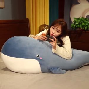 Whale Stuffed Toy Dolphin Shark Plus Cute Whale Plushie Toy Pillow Girls Sleeping Bed Doll