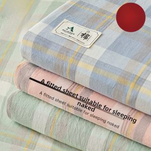 Yalux Pure Cotton Washed Bed Sheet Single Piece 100% Cotton Dormitory Single Double Quilt Cover Pillowcase Three Piece Set