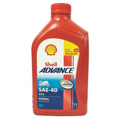Shell Advance AX3 SAE 40 Engine Oil (1 litre)