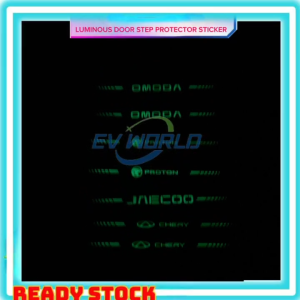 【B395】Stiker Pelapik Pintu Serat Karbon Luminous Door Step Carbon Fiber Sill Sticker Door Side Step Protective Stickers