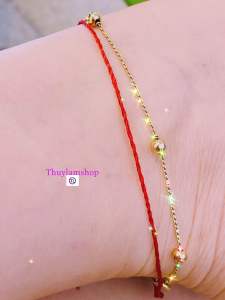 Lắc chân chỉ đỏ nhà Phật bình an may mắn điều chỉnh dễ dàng theo size