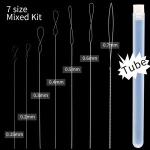 New Beading Needles Twisted Needle Center opening beaded pin Stainless Steel Jewelry Making DIY Necklace Bracelet Tools Findings