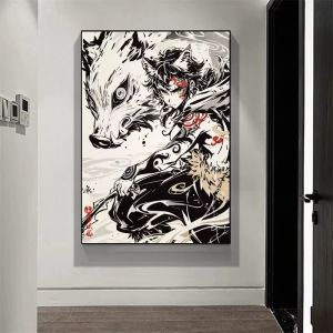 Bandai | DIY 5D Diamond Painting Demon Slayer Ink Wash Anime Character Art Hobby Craft for Home Wall Decor Ideal Gift for Art Lovers