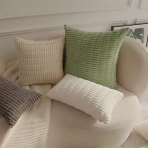 Soft Square Throw Pillow Case Decorative Plush Colorful Home Cushion Cover Fluffy Sofa Bed