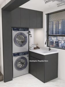 MAKEMINGTUO | Custom Corner Space-saving Laundry Cabinet for Small Balconies