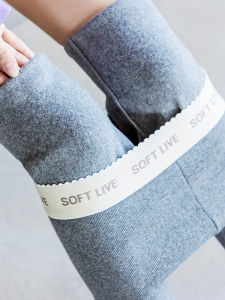 กางเกงขายาวทรงหลวมผ้าฝ้ายแท้สำหรับผู้หญิง ฤดูใบไม้ร่วง/ฤดูหนาว ความหนาปกติ กางเกงขายาวทรงหลวมสำหรับใส่ลำลองในฤดูใบไม้ผลิและฤดูใบไม้ร่วง