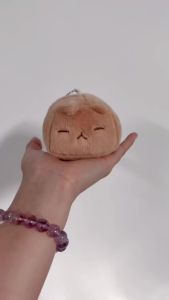 9cm Cute Black Cat Plush Toys Kawaii Squishy Tofu Cat Pendant Soft Cartoon Animal Keychain Bag Charm for Kids Gifts Home Decor