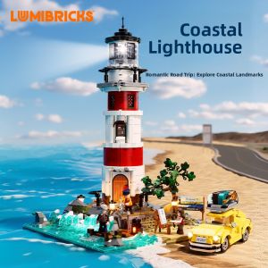 Lumibricks | Illuminated Highway Travel Coastal Lighthouse Street Scene Building Blocks