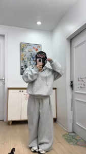 Áo hoodie nữ cổ V form rộng chất nỉ cao cấp có khóa kéo HD04 phong cách Hàn Quốc năng động dễ phối mặc đi chơi đi học