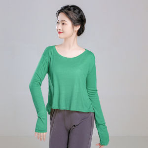 Dance Practice Clothing Womens Loose Thin Breathable Blouse Long Sleeves Body Modern Dance Classical Chinese Performance Costume