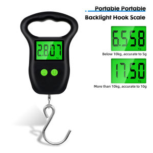 50kg 10g Digital Suitcase Scale Pocket Hanging Scale Electronic LCD Backlight Travel Luggage Bag Fishing Weight Scales ﻿
