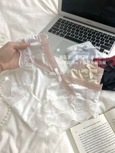 2025 New Lace Briefs Womens Cotton Crotch Satin Low Waist Triangle Pants Butteryfly Knot Teenage Girls Hip Lifting Underwear