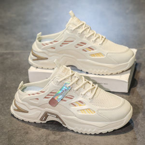 Mens Summer Breathable Running Shoes Casual Versatile Sports Sneakers Anti-Odor Mesh Uppers Thick Bottom Rubber Soles