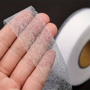 64M Roll Non-woven Double-side Interlining Adhesive Fabric Cloth Apparel Iron On Hem Tape Edge Shorten Pants DIY Sewing Tool