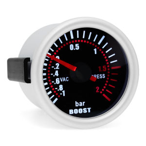 RYSJM | Tachometer/Water Temperature/Oil Temp Meter/Boost Smoke Lens 2" 52MM 0-8000RPM Meter -1~0~2 BAR Turbo Boost Voltmeter Auto