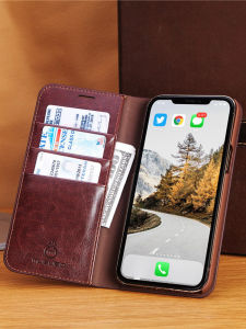 เคสโทรศัพท์หนังแบบเปิดปิดสำหรับ Apple 16 พร้อมช่องใส่บัตรและแม่เหล็ก ปกป้องได้ถึง iPhone 15 pro Max เคสโทรศัพท์มือถือแบบหนังสำหรับผู้ชาย