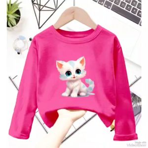 Atasan Kaos Anak Perempuan Lengan Panjang Untuk Usia 1-12 Thn