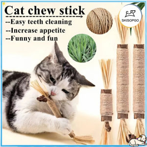 SKISOPGO Catnip Cat Toys Natural Matatabi Pet Cat Snacks Stick Cleans Tooth Removers Hair to Promote Digestion Silvervine Kitten Chew Toy