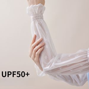 miiow | Womens Summer Ice Silk Sun Protection Sleeve Covers Breathable Driving Hand Sleeves UV Protection Outdoor Cycling Ice Sleeves