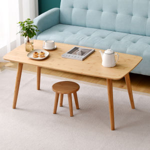Minimalist Living Room Coffee Table Small Apartment Nordic Modern Solid Wood Chinese Style Tea Table Low Table Japanese Style Tea Coffee Table Bamboo