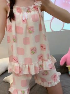 [ส่งเร็วพิเศษ!] 2025 รุ่นใหม่ชุดนอนเซ็กซี่ สาวอวบ ชุดนอน ชุดนอนสตรีมีสายรัดหน้าอก ส่งจากไทย/ ชุดนอน ชุดนอนผ้าคอตตอน ลายใหม่ ชุดนอน ผู้ใหญ่แขนสั้นขาสั้น ชุดนอนผ้าคอตตอน/ผ้าฝ้าย ชุด นอนลายน่ารัก ชุดนอน ผู้หญิง