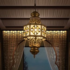 สไตล์เอเชียตะวันออกเฉียงใต้เหล็กศิลปะวินเทจโคมระย้าอุตสาหกรรมลมไทยบาร์ห้องรับประทานอาหารห้องนั่งเล่นชาบรรยากาศความรู้สึกไฟตกแต่ง