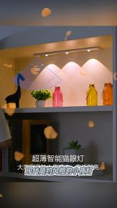 3 Colors Smart Motion Sensor LED Light Strip Bedroom Wardrobe Lights Smartled Infrared Cateye Light Lamp Rechargable