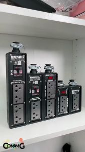 Bewon บล็อกยางพร้อมเต้ารับสีเทา มีมอก หลายขนาด บล็อกยางกันเกี่ยวกระเเทกพร้อม ปลั๊กกราวด์ คู่