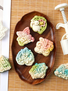 Mold Trung Thu 2025 Phong Cách Trung Hoa Đường Phố Hình Hoa Núi Và Nước Mould Thủ Công Tại Nhà Làm Bánh Đậu Xanh Baking Tools