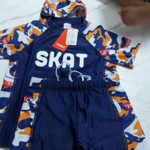 Đồ bơi cho bé trai [XẢ KHO] Bikini đi tắm biển 2 mảnh trẻ em  tay ngắn Yuke thơm mát mịn (12-22kg) - Đồ bơi Mít Châu