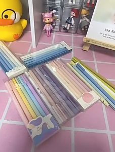 6Pcs/set Solid Color Gel Pen INS Macaron Morandi Set Student Stationery Exam Office Black Signature Pen