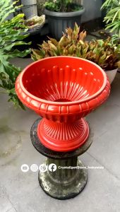 POT BUNGA TANAMAN PIALA JUARA PENDEK 38 CM - PIALA SHALLOM PENDEK